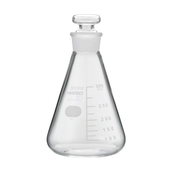 共栓三角フラスコ300ml(TS27) TSF-300-SCI 1点