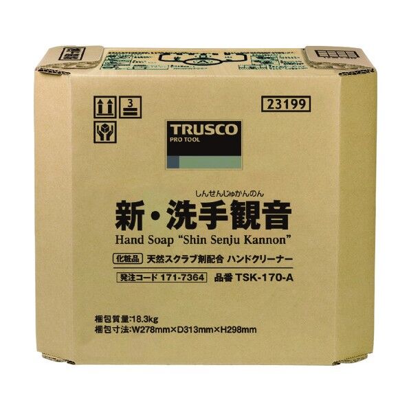トラスコ(TRUSCO) ハンドソープ 新・洗手観音 17.0kg バックインボックス TSK-170-A 1個