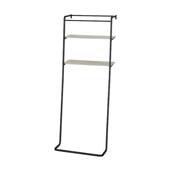 296380 立て掛けスタイルランドリーラック ブラック/アッシュグレー TSLR-695-B 1点