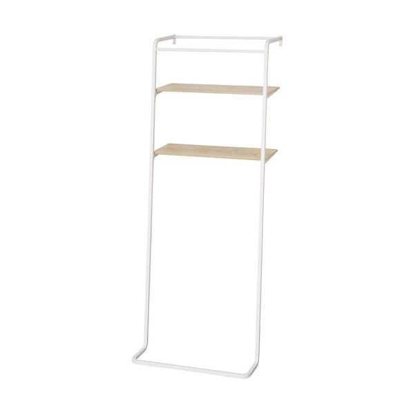 296379 立て掛けスタイルランドリーラック ホワイト/ライトナチュラル TSLR-695-W 1点