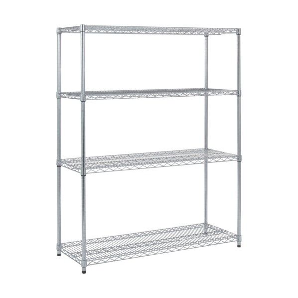 ステンレス製メッシュラック 組立式 4段