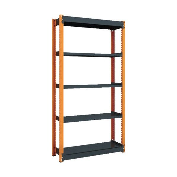 TSUF型軽量ボルトレス棚 5段 単体型