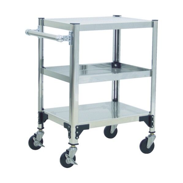 ステンレス製導電性ワゴン(SUS304) パンチング棚板タイプ