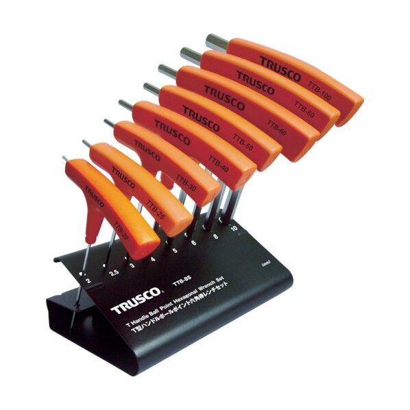 T型ハンドルボールポイント六角棒レンチセット8本組