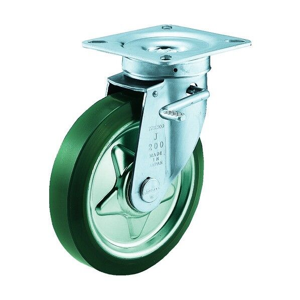 プレス製ウレタン車 自在ダブルストッパー付