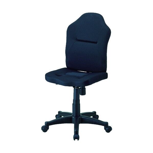 ダブルクッション 長時間椅子(肘掛無し) ブラック 610 x 610 x 111 mm TWCC-BK 1脚