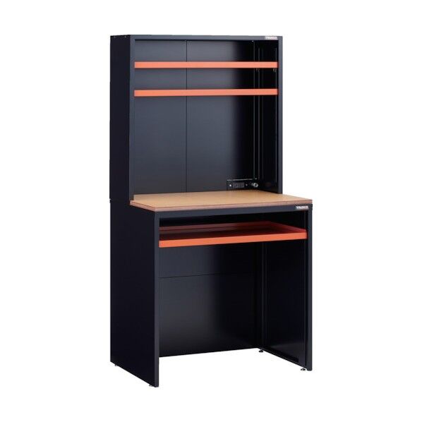 トラスコ(TRUSCO) TWB型オープン台 900X650XH1800 コンセント 上棚付 黒 TWB-900C-UT2 1点...