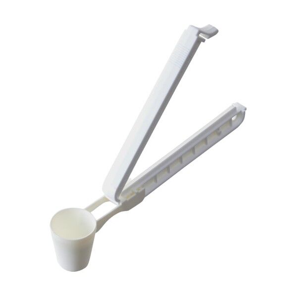 袋留めクリップ(留め幅110mm・スプーン付)2本入 白