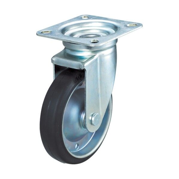 導電性キャスター(プレス製ゴム車) 自在