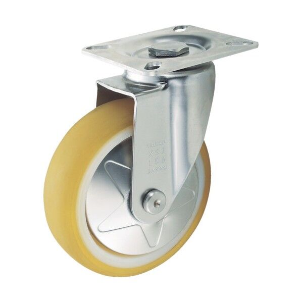 省音キャスター(ナイロンホイールウレタン車・ステンレス金具) 自在