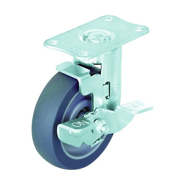 省音キャスター(エラストマー車) 自在ストッパー付