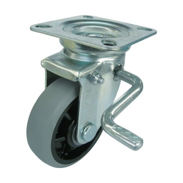 ナイロンホイールウレタン車 自在ダブルストッパー付