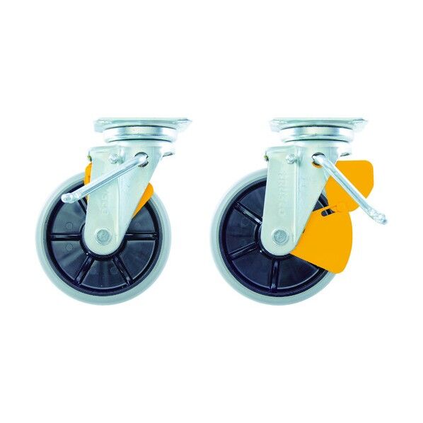 ブレーキサインプレート式キャスター(プレス製ウレタン車) 台車用