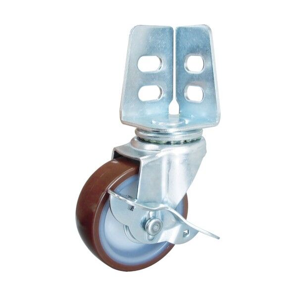 アングル式ウレタンキャスター 自在S付き Φ100 TYSA-100BRUS-BC 1点