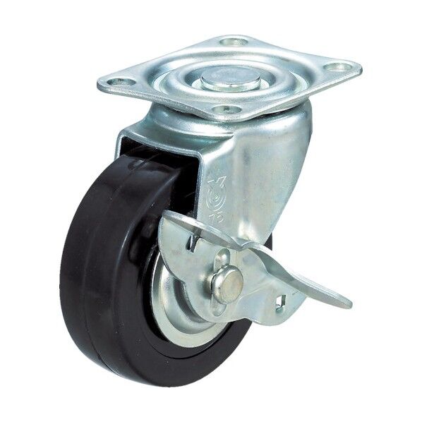 棚部材ハードゴムキャスター自在ストッパー付Φ75 TYSG-75RHS 1点