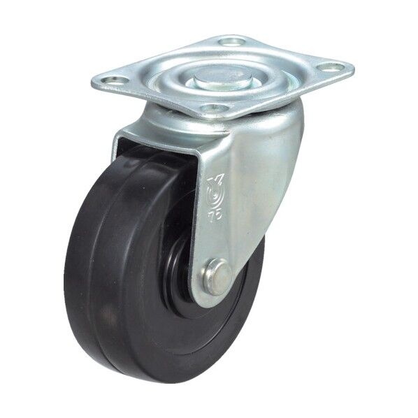 棚部材ハードゴムキャスターΦ75自在 TYSG-75RH 1点