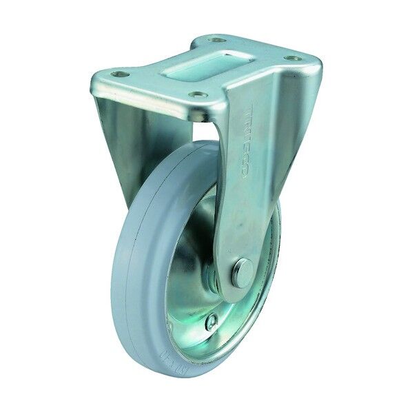 耐油性キャスター(プレス製ゴム車) 固定