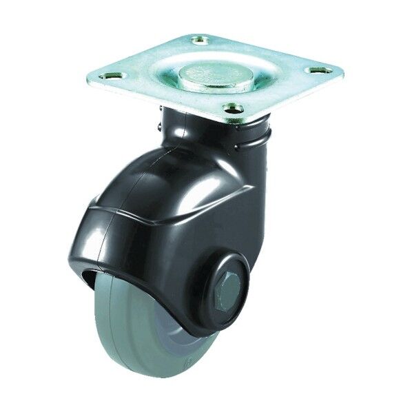 省音キャスター(ナイロンホイールゴム車) グレーゴム(タイヤ痕レスタイプ) 自在