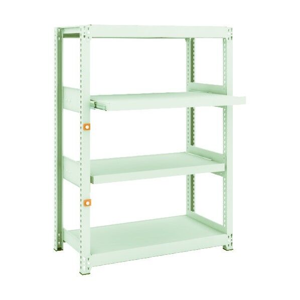 M2型軽中量ボルトレス棚 2段、スライド2段 単体型