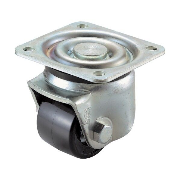 プレート式低床式重荷重用キャスター(フェノール車) 自在