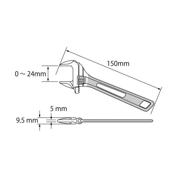 エビ印 ハイブリットモンキスケルトンレッド１５０ｍｍ 197 x 60 x 12 mm UM24R 1点