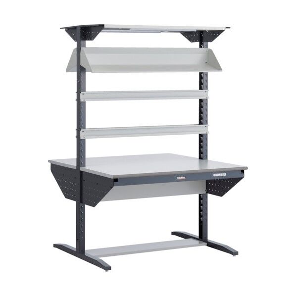 ライン作業台 (傾斜棚・コンテナ受けタイプ)