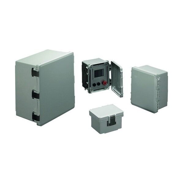 高強度型防水開閉式ポリカーボネートボックス ホワイトグレー UPC172213G 1点