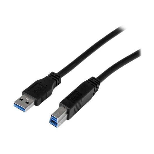 STARTEC.COM社 USB 3.0ケーブル/2m/Type-A - Type-B/5Gbps/オス-オス/IF認証 /ブラック/タイプB USB3CAB2M 1本