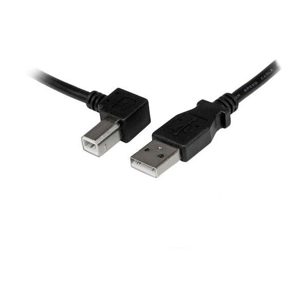 USBケーブル/A-B/1m/USB 2.0/480Mbps/左L型/オス・オス/BK USBAB1ML 1本