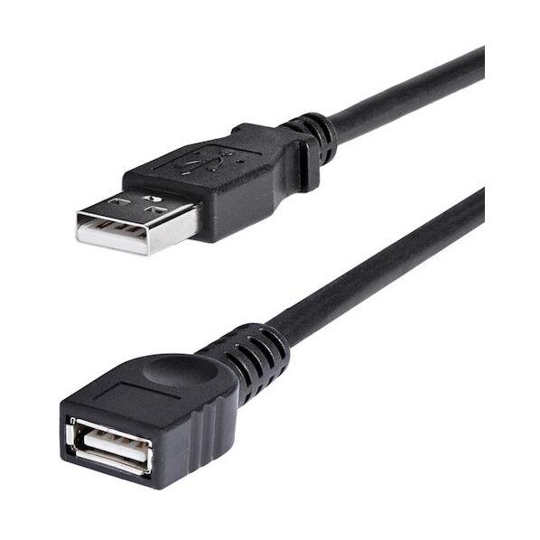 USBケーブル/A-A/1.8m/USB 2.0/480Mbps/延長用/オス・メス/BK USBEXTAA6BK 1本
