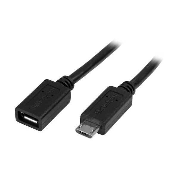 STARTEC.COM社 USBケーブル/データブロック/A-C/1m/充電専用/12W/ブラック USBUBEXT50CM 1本