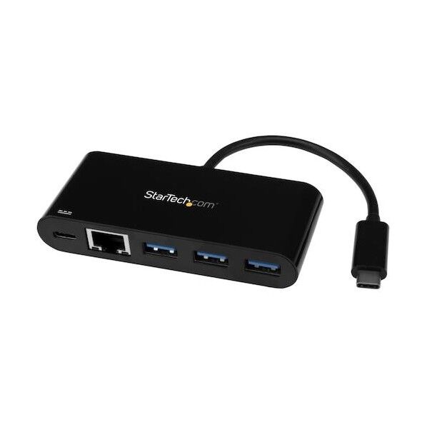 STARTEC.COM社 LANアダプター/USB-C/1x RJ45/10/100/1000 Mbps/3xUSB-A/PD US1GC303APD 1個