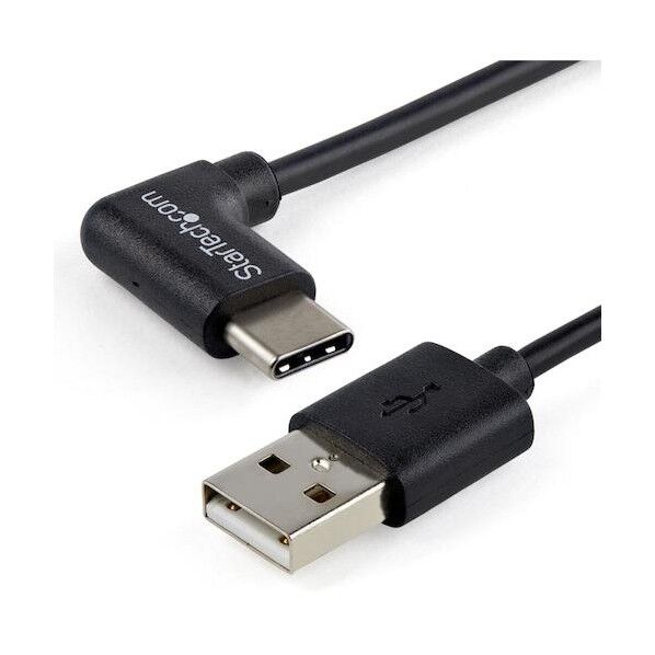 USB 2.0ケーブル/1m/Type-A - L型Type-C/480Mbps/オス-オス/ブラック/タイプC - A USB2AC1MR 1本