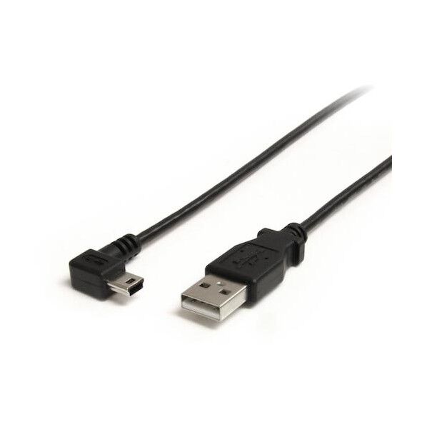 STARTEC.COM社 USBケーブル/A - Mini-B/91cm/USB 2.0/右L型/オス・オス/BK USB2HABM3RA 1本