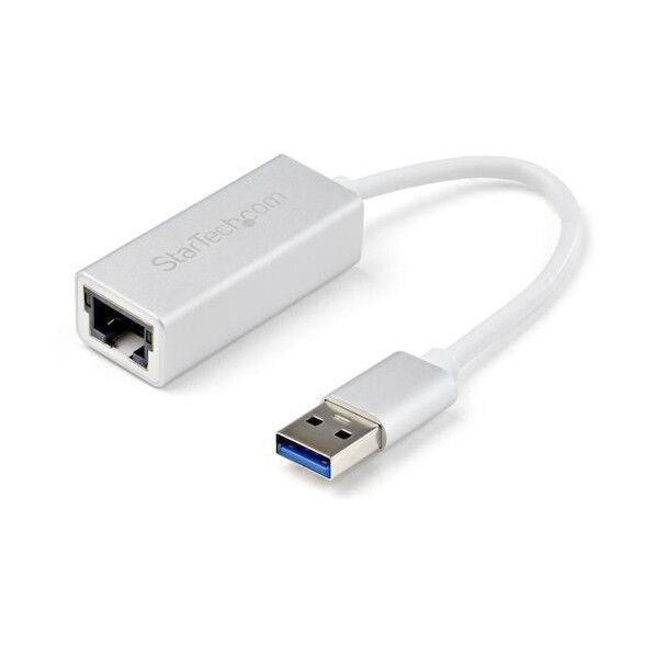 LANアダプター/USB 3.0/1x RJ45/10/100/1000 Mbps/シルバー 1個
