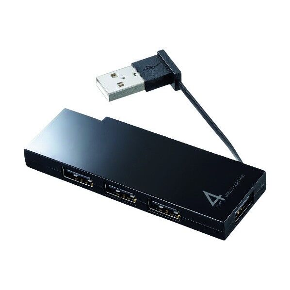 USB2.0ハブ(4ポート・ブラック) USB-2H416BK 1点