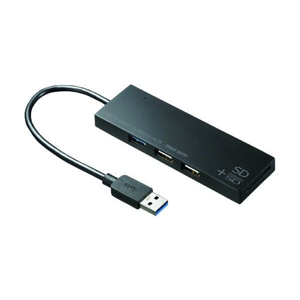 USB3.1+2.0コンボハブ カードリーダー付き USB-3HC316BK 1点
