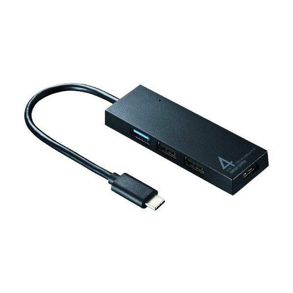 USBTypeCコンボハブ(4ポート) USB-3TCH7BK 1点