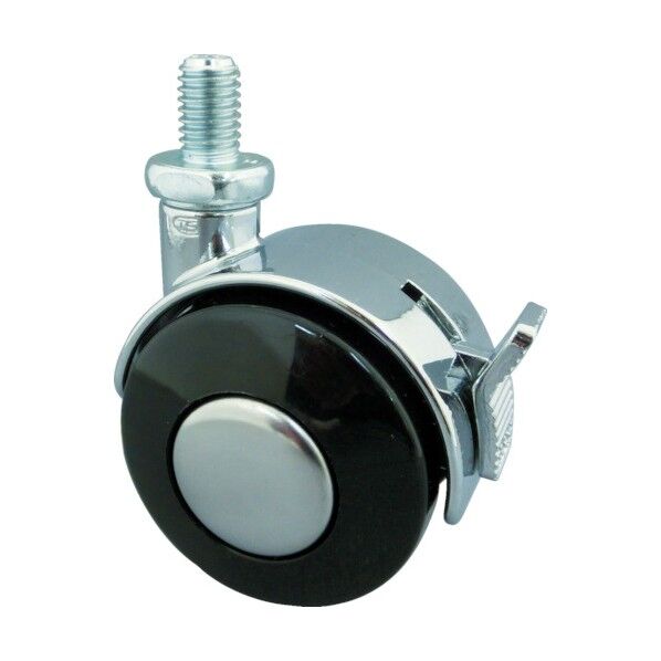 ねじ込み式双輪キャスター(ナイロン車) 自在ストッパー付
