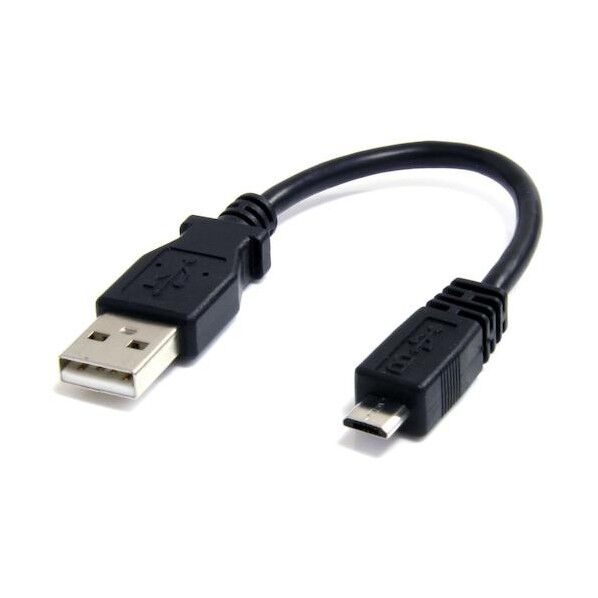 USB 2.0ケーブル/15cm/Type‐A - Micro-B/480Mbps/オス-オス/ブラック/マイクロB UUSBHAUB6IN 1本
