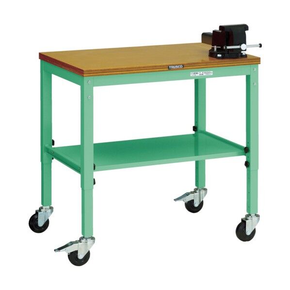 高さ調節式作業台(バイス付) キャスタータイプ