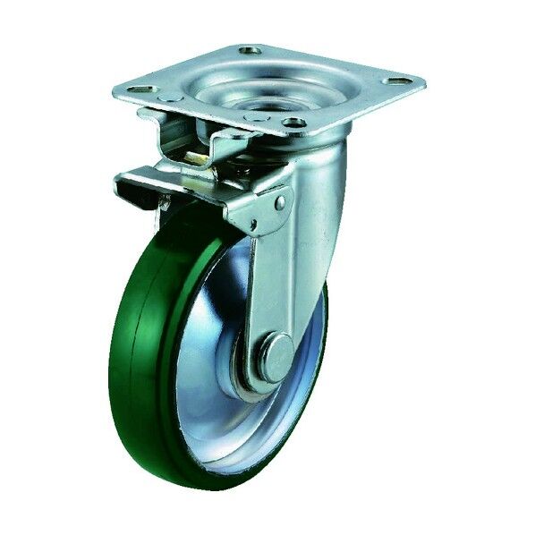 産業用キャスター旋回固定式自在車150径ウレタン車輪 177 x 119 x 196 mm UWJK150Y 1