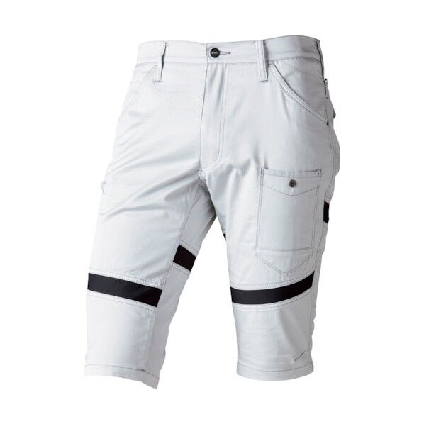 快適ウェア スリムハーフパンツ(ストレッチ) 3L シルバーグレー V9588-3L-39 1点