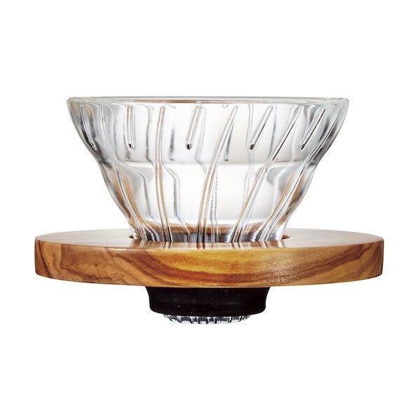 V60耐熱ガラス透過ドリッパー01 オリーブウッド