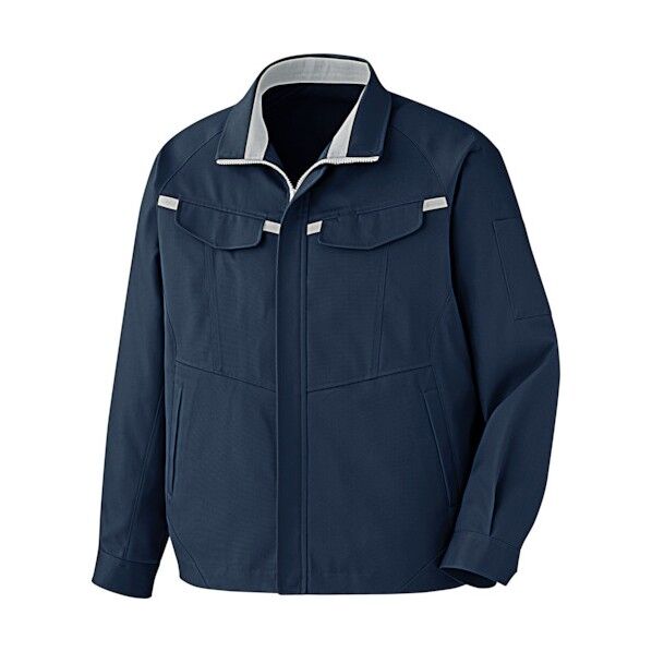 ベルデクセルフレックス 男女共用 ブルゾン VE667上 ネイビー×シルバーグレー M VE667UE-M 1点