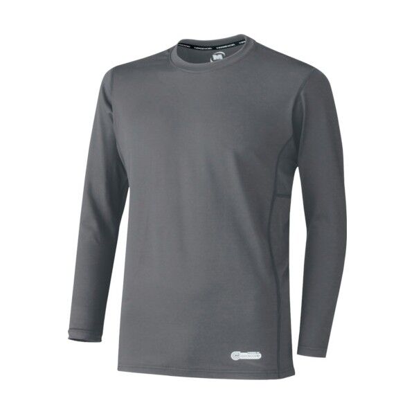 ミドリ安全 ベルデクセル 男女共用 長袖クールコアTシャツ VEC211上 グレー S VEC211-UE-S 1