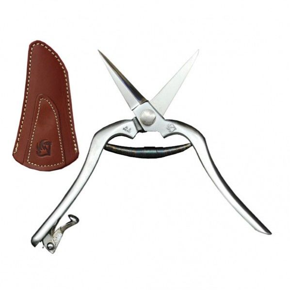 かじや村 TS025 両刃芽切鋏 8インチ メッキ 528921 1個