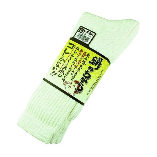 絹のちから オフホワイト先丸靴下 3足組 S-281 3双