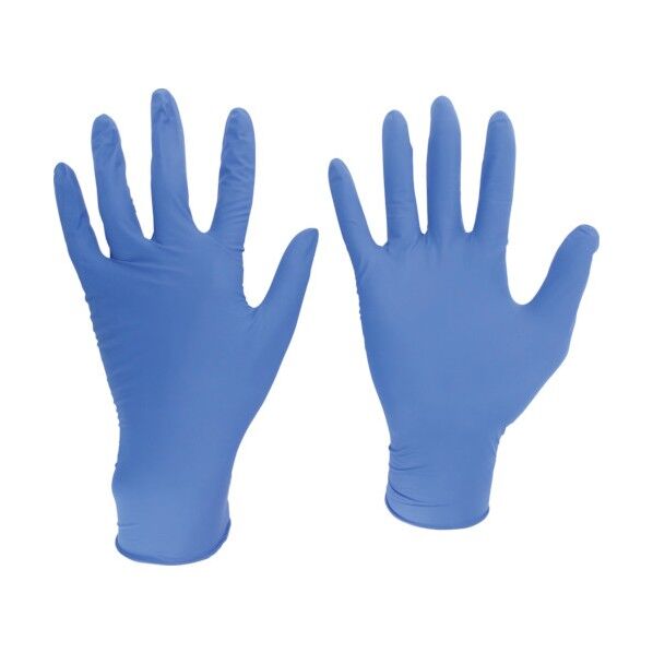 ニトリル使い捨て手袋厚手粉なし青LL(100枚入)