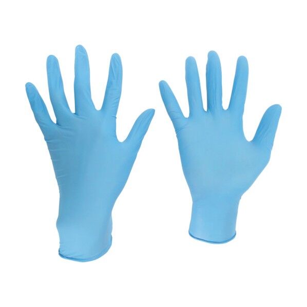 ニトリル使い捨て手袋 極薄 粉なし 青 VERTE710L 7186 100枚